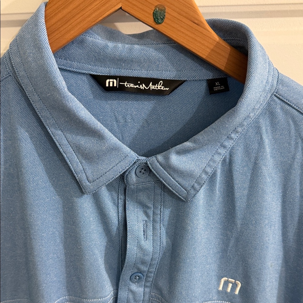 Travis Mathew Light Blue Polo Shirt